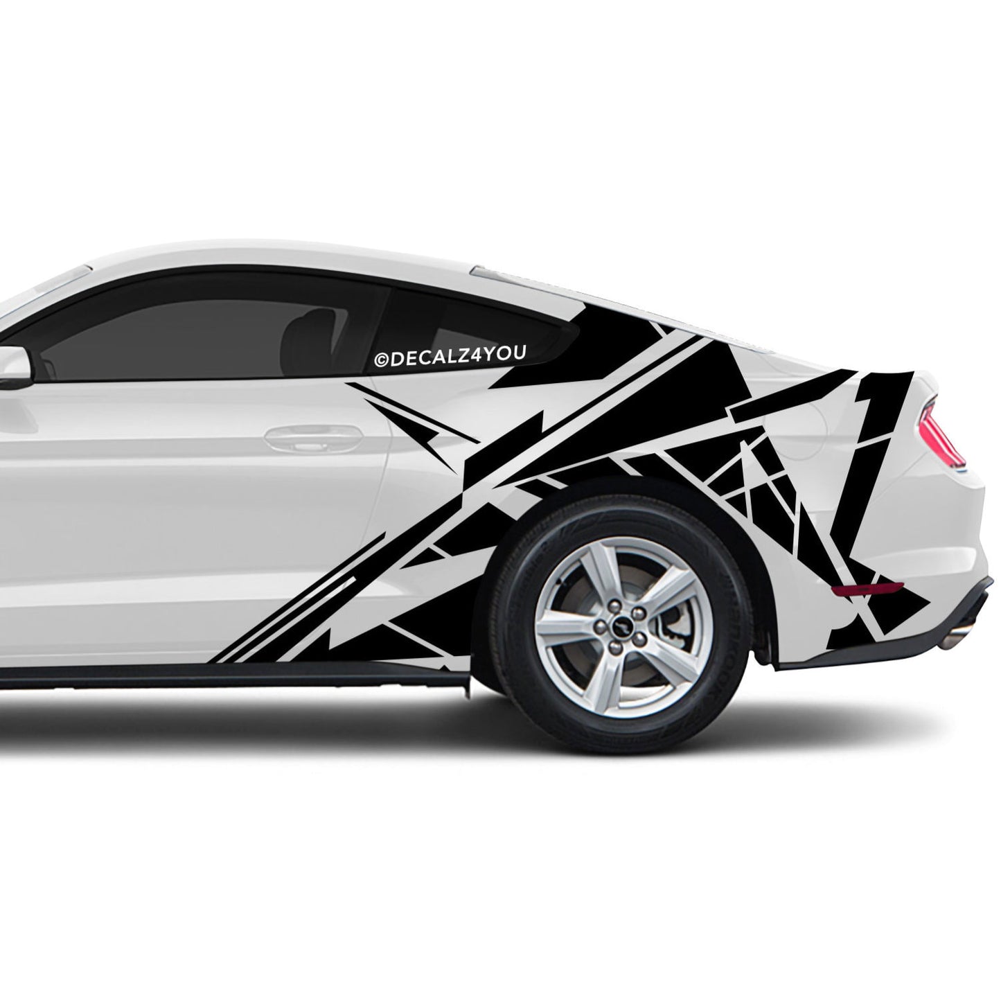 Abstract Lines Side Graphic Includes Driver & Passenger Mustang 2015 - Current