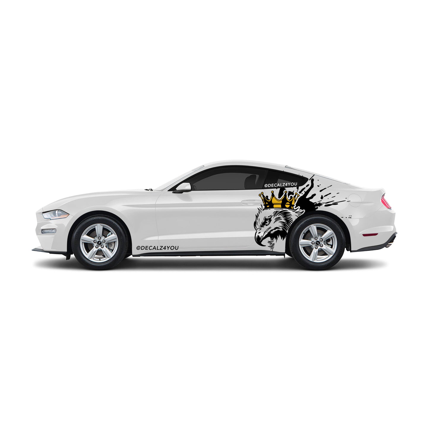 Large King Eagle Side Graphic Includes Driver & Passenger Mustang 2015 - Current