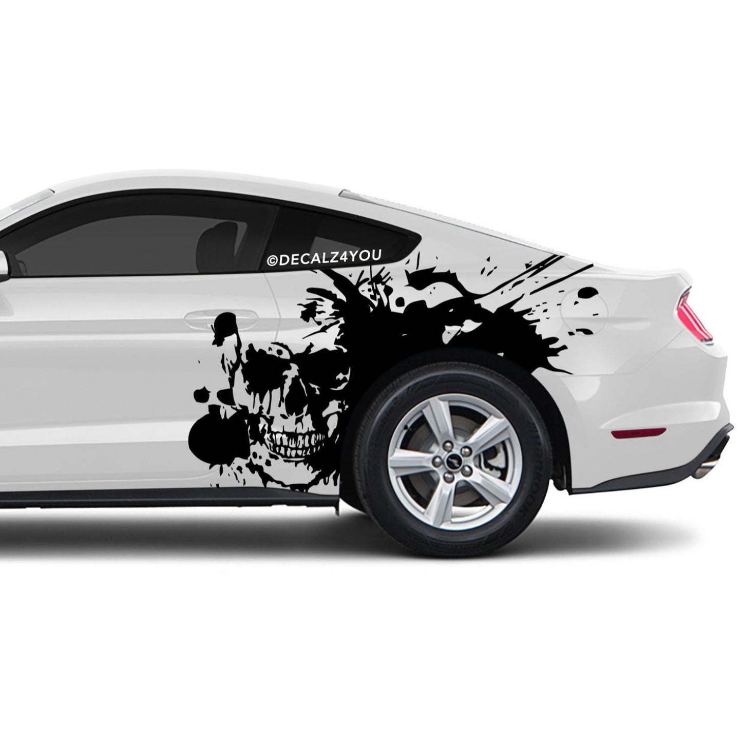 Large Skull Side Graphic Includes Driver & Passenger Mustang 2015 - Current
