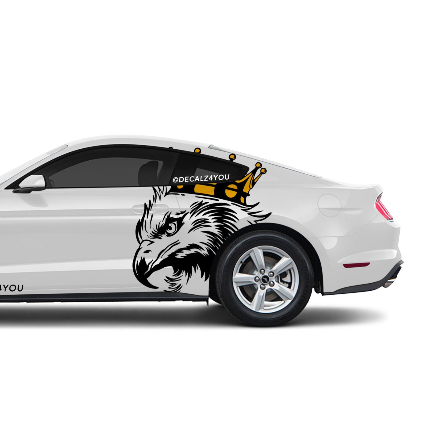 Large King Eagle Head Side Graphic Includes Driver & Passenger Mustang 2015 - Current