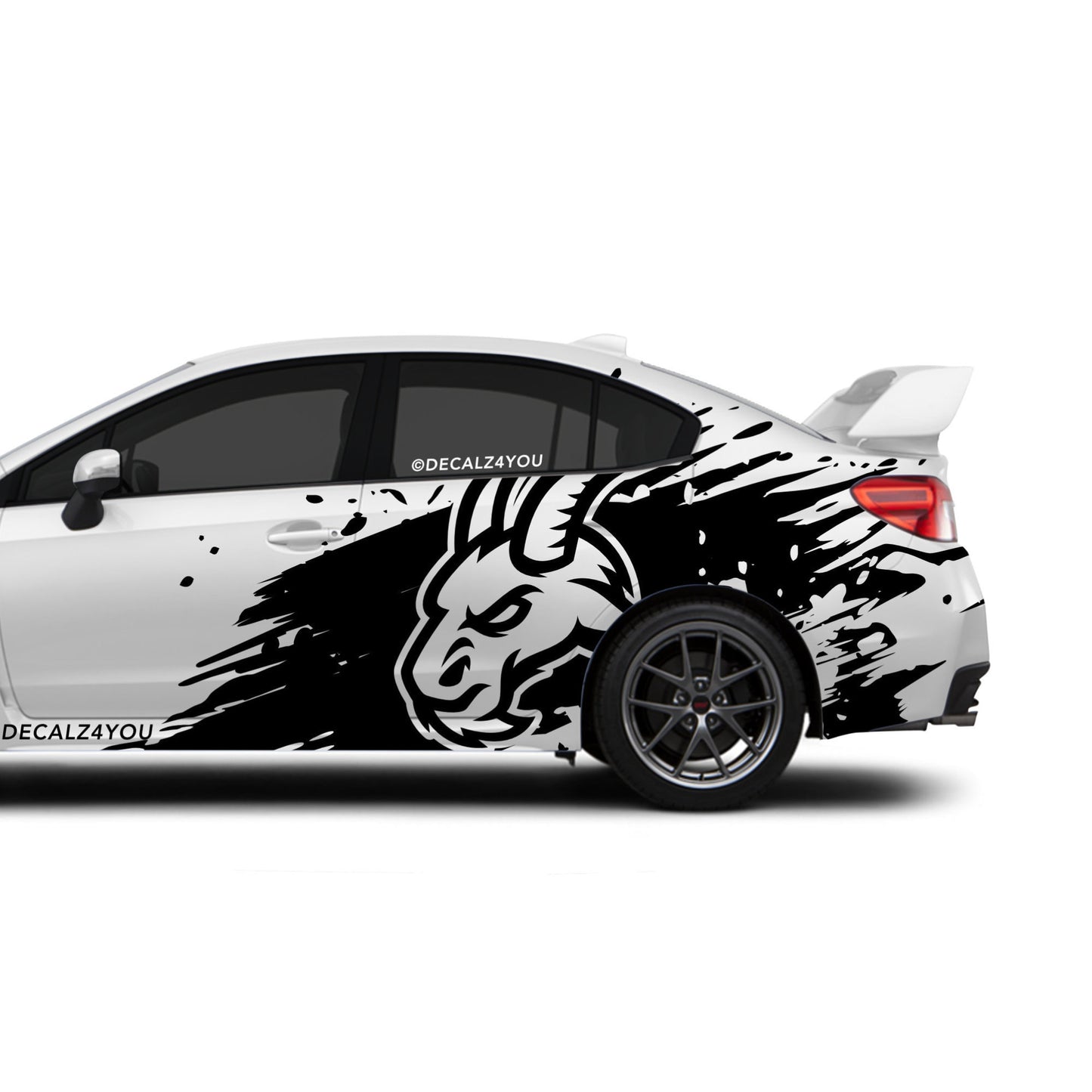 Mean Angry Goat Side Graphic Includes Driver & Passenger Universal