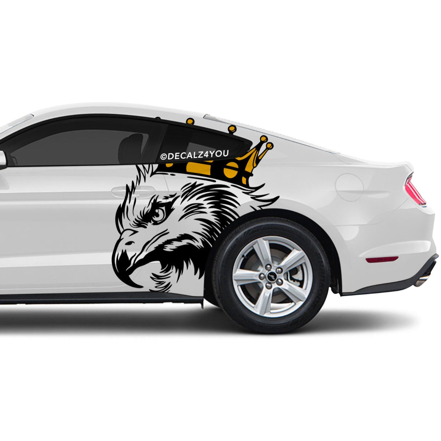 Large King Eagle Head Side Graphic Includes Driver & Passenger Mustang 2015 - Current