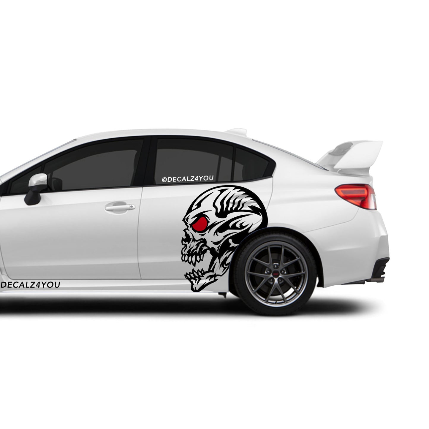 Skull Head Side Graphic Includes Driver & Passenger Universal