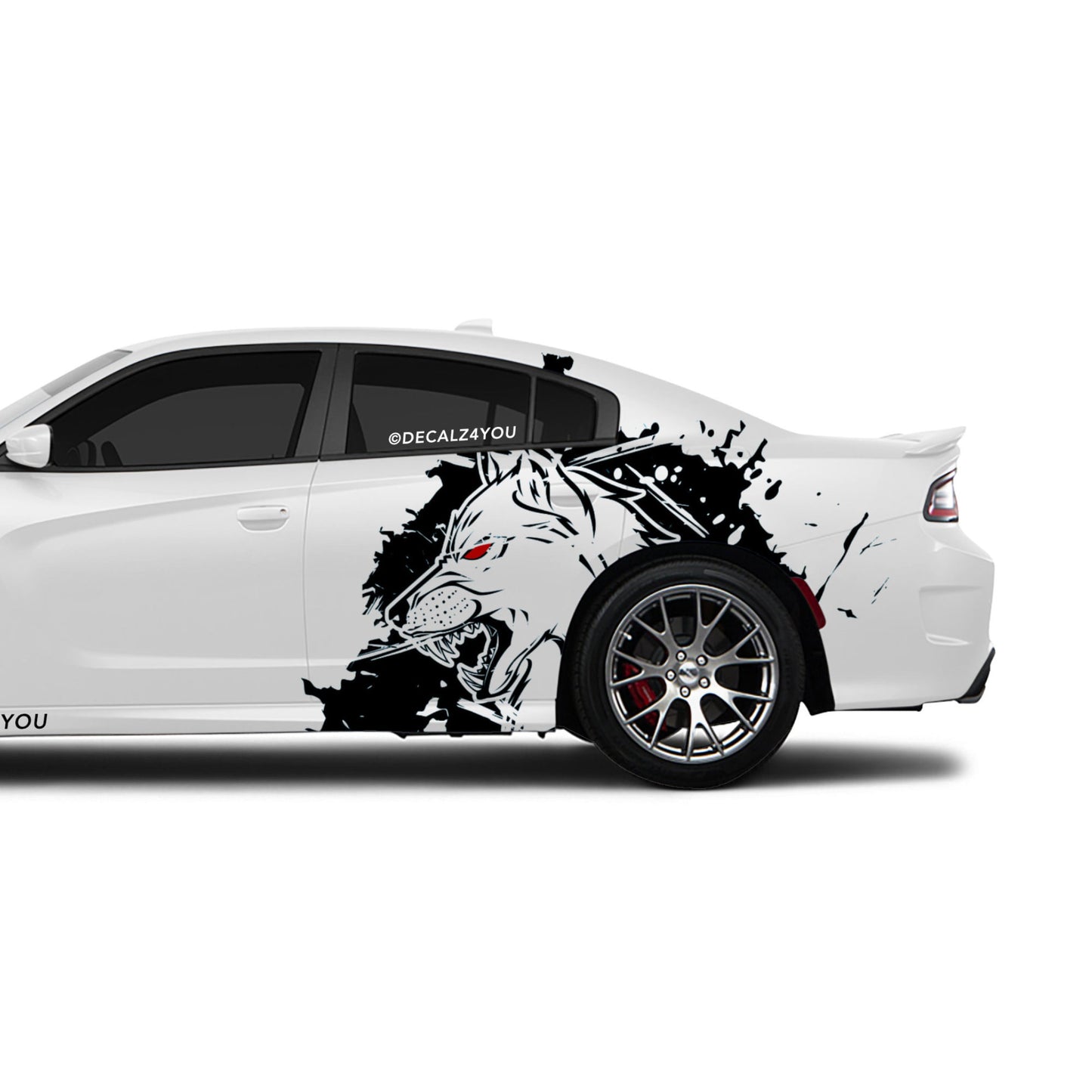 XL Mean Angry Wolf Side Graphic Includes Driver & Passenger Charger 2015 - Current