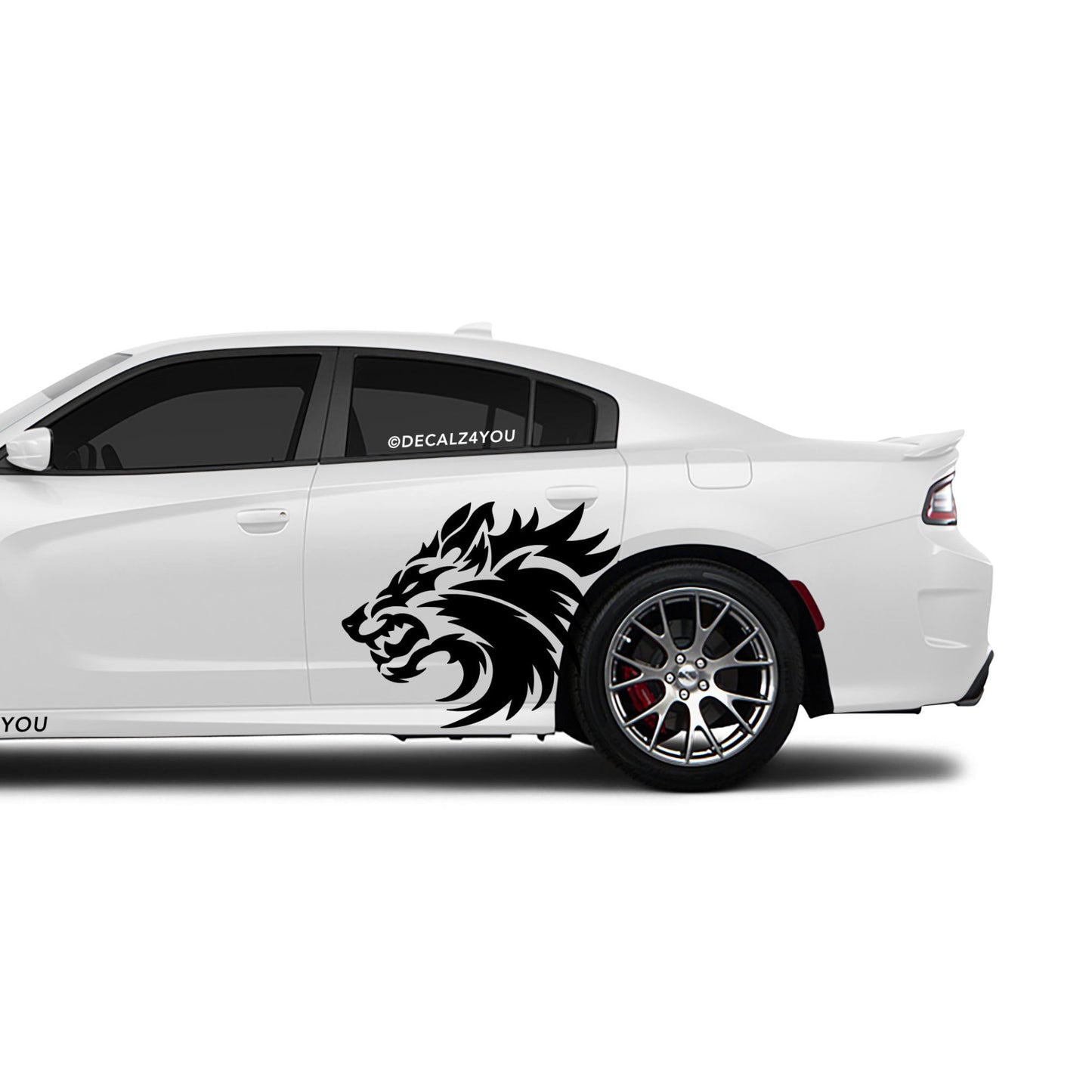 Snarling Wolf Side Graphic Includes Driver & Passenger Charger 2015 - Current