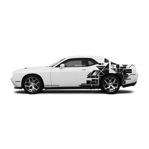 Abstract Design XL Side Graphic Includes Driver & Passenger Challenger 2008 - Current.