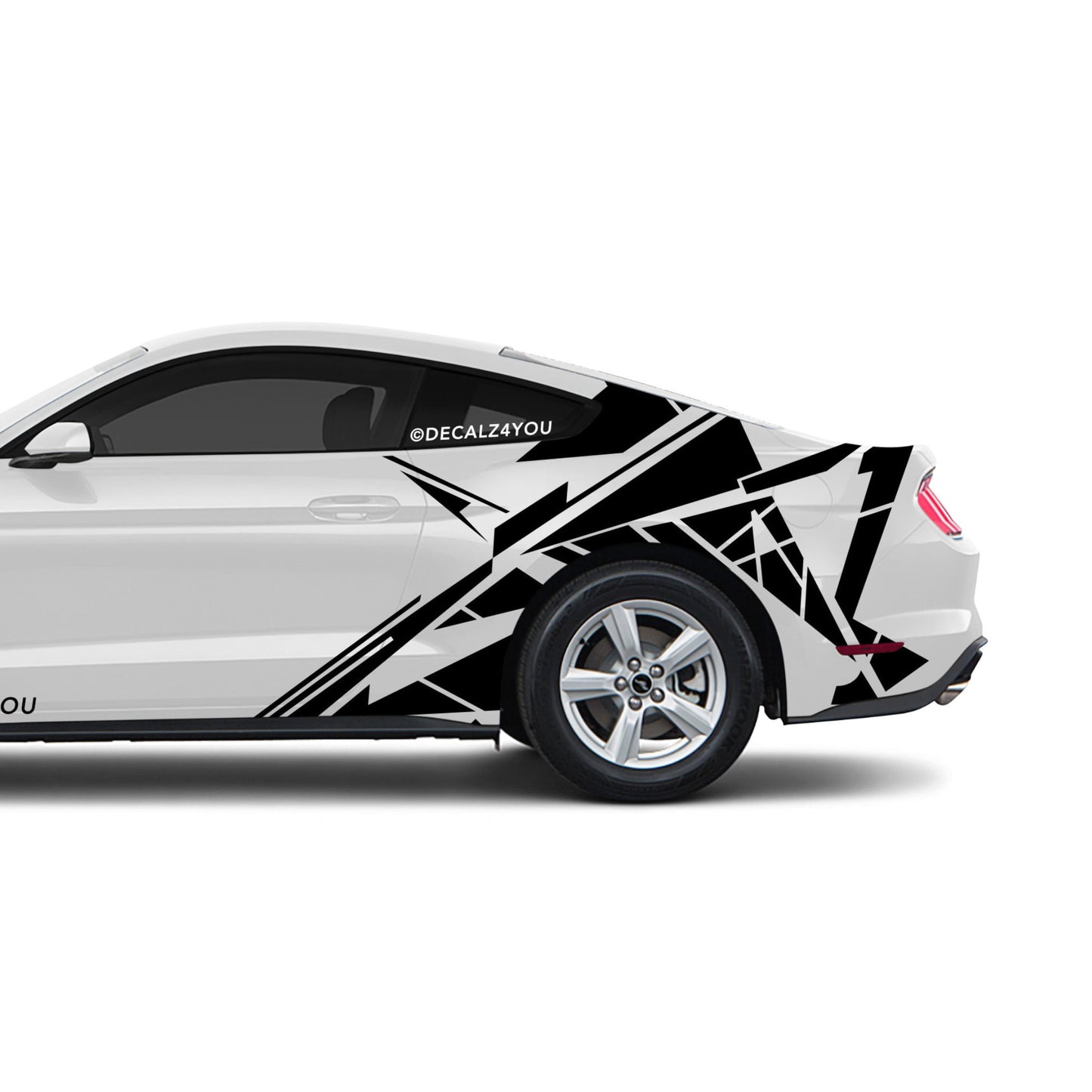 Abstract Lines Side Graphic Includes Driver & Passenger Mustang 2015 - Current