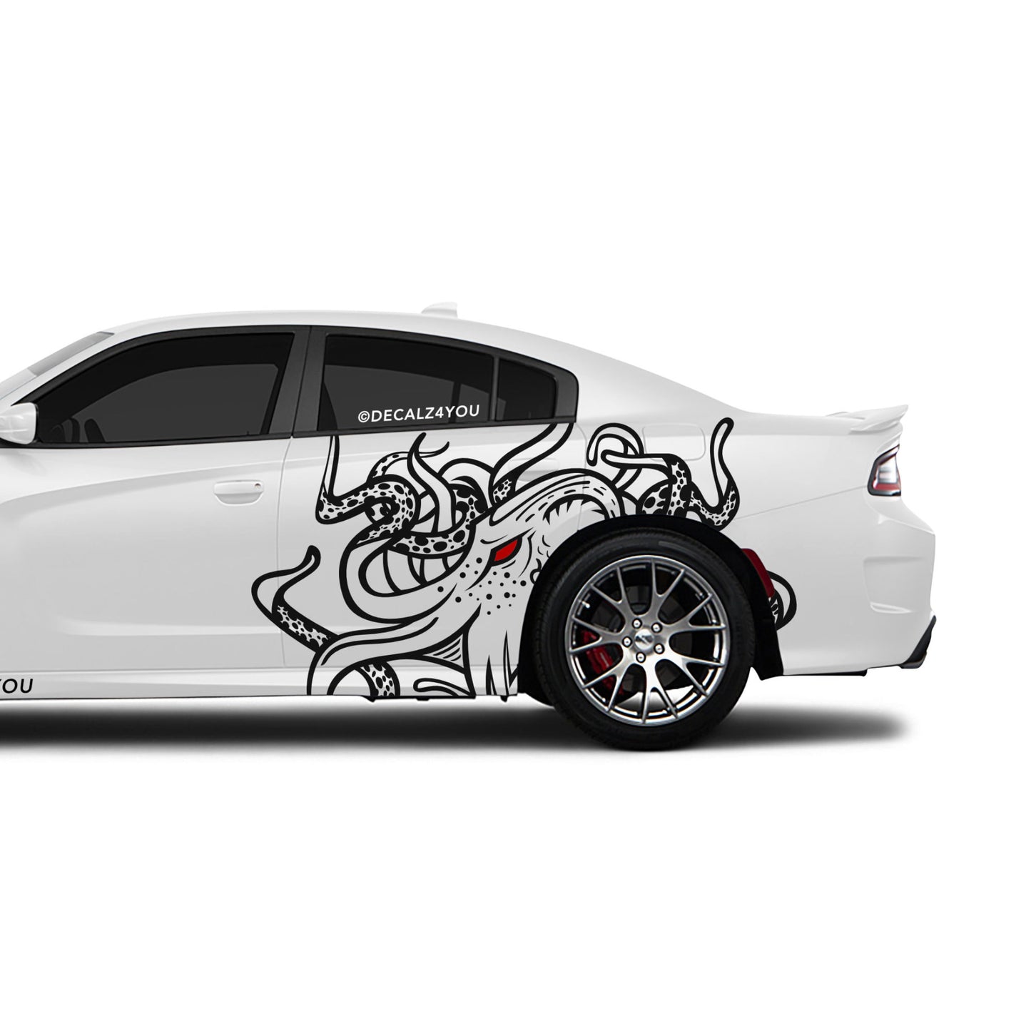 Large Kraken Side Graphic Includes Driver & Passenger Charger 2015 - Current