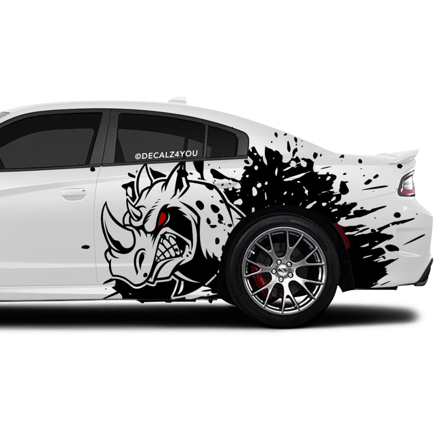 Mean Angry Rhino Side Graphic Includes Driver & Passenger Charger 2015 - Current