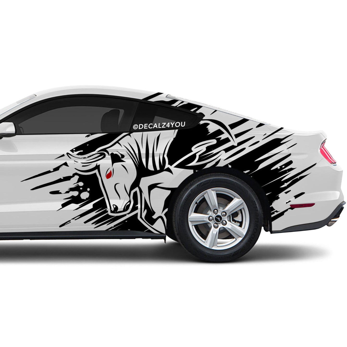 Angry Bull XL Side Graphic Includes Driver & Passenger Mustang 2015 - Current
