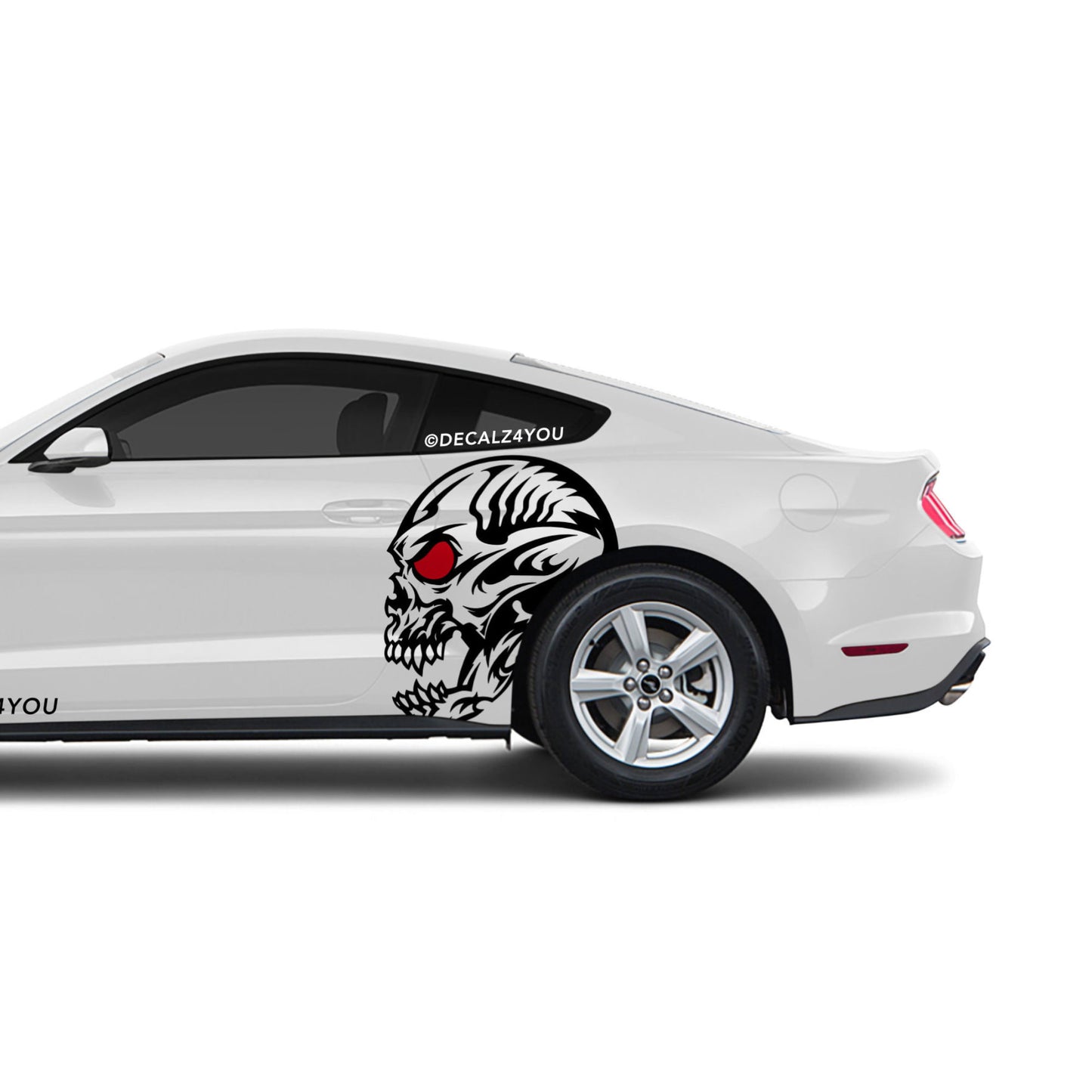 Skull Head Side Graphic Includes Driver & Passenger Mustang 2015 - Current