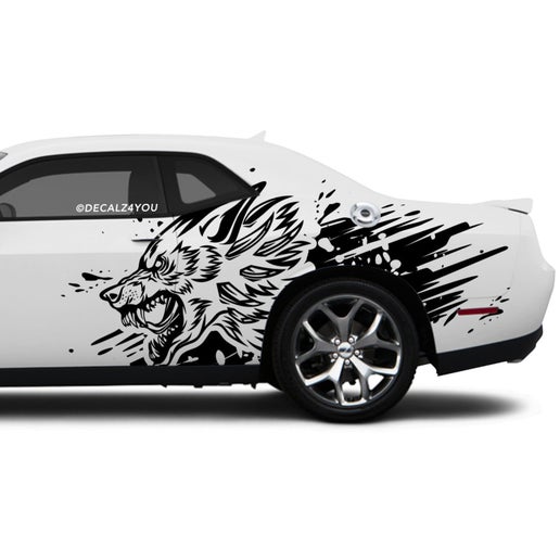 XL Wolf Side Graphic Includes Driver & Passenger Challenger 2008 - Current.