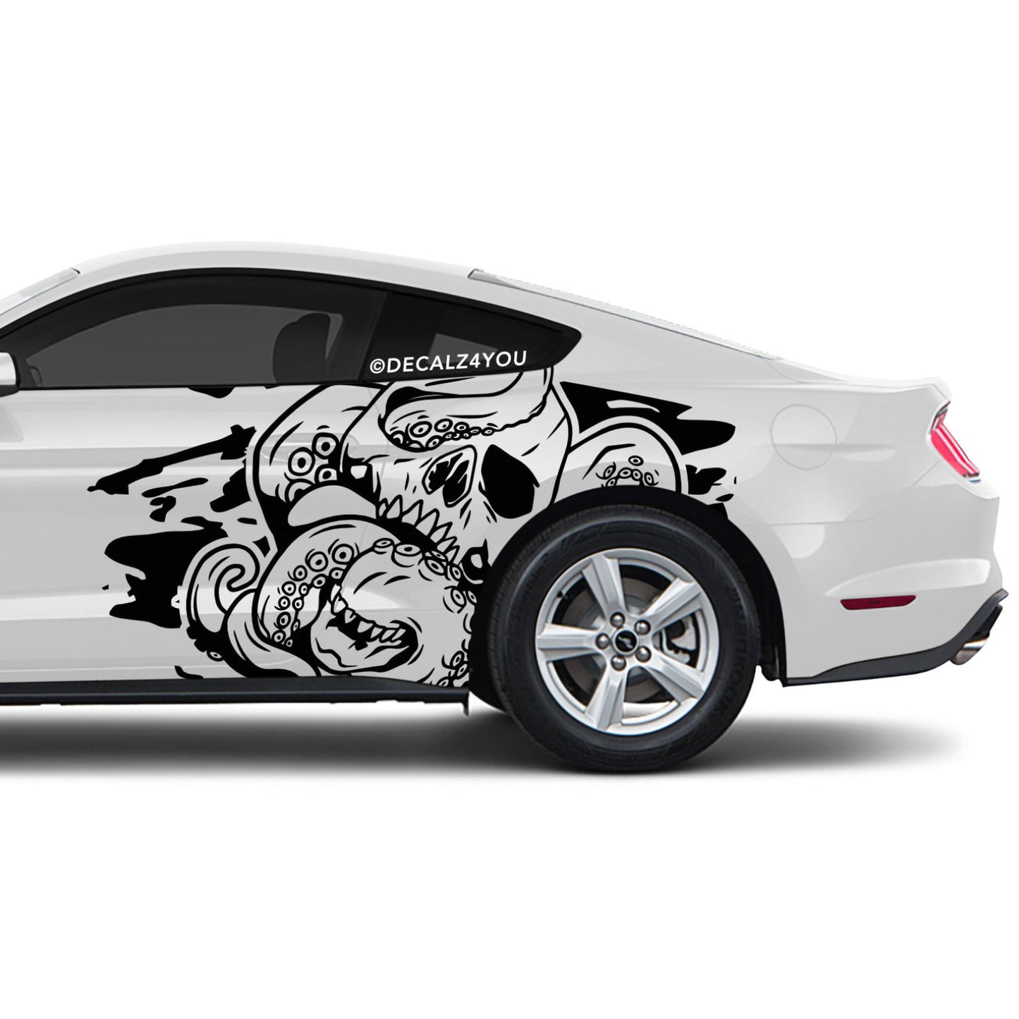 Skull Head Kraken Side Graphic Includes Driver & Passenger Mustang 2015 - Current