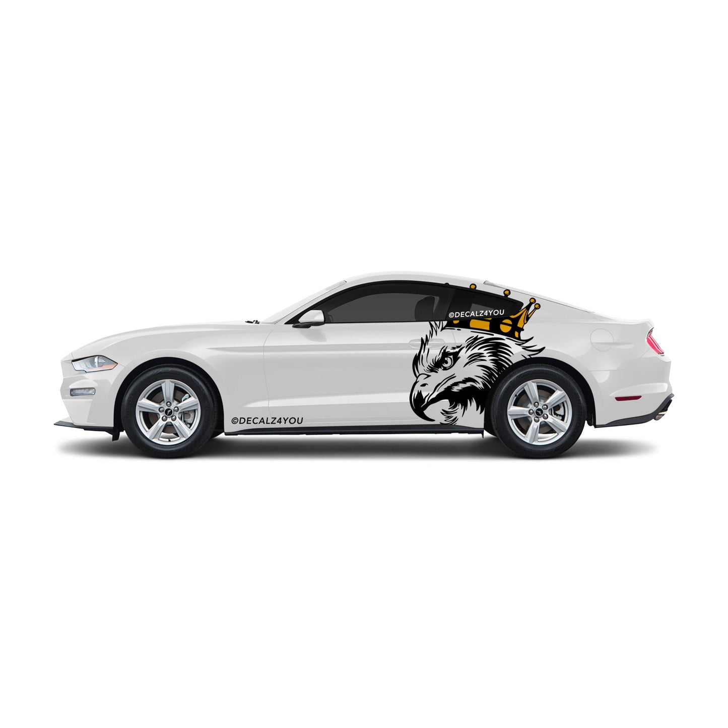 Large King Eagle Head Side Graphic Includes Driver & Passenger Mustang 2015 - Current