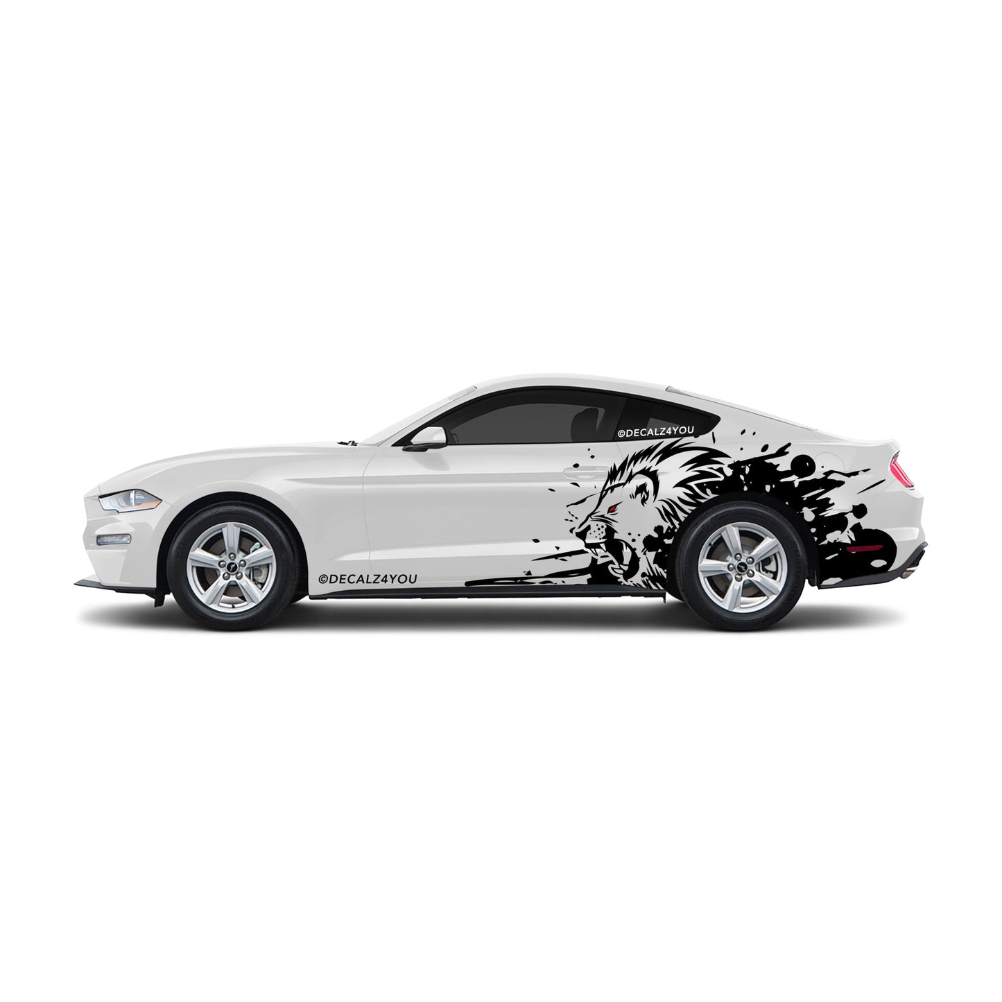 XL Lion Side Graphic Includes Driver & Passenger Mustang 2015 - Current