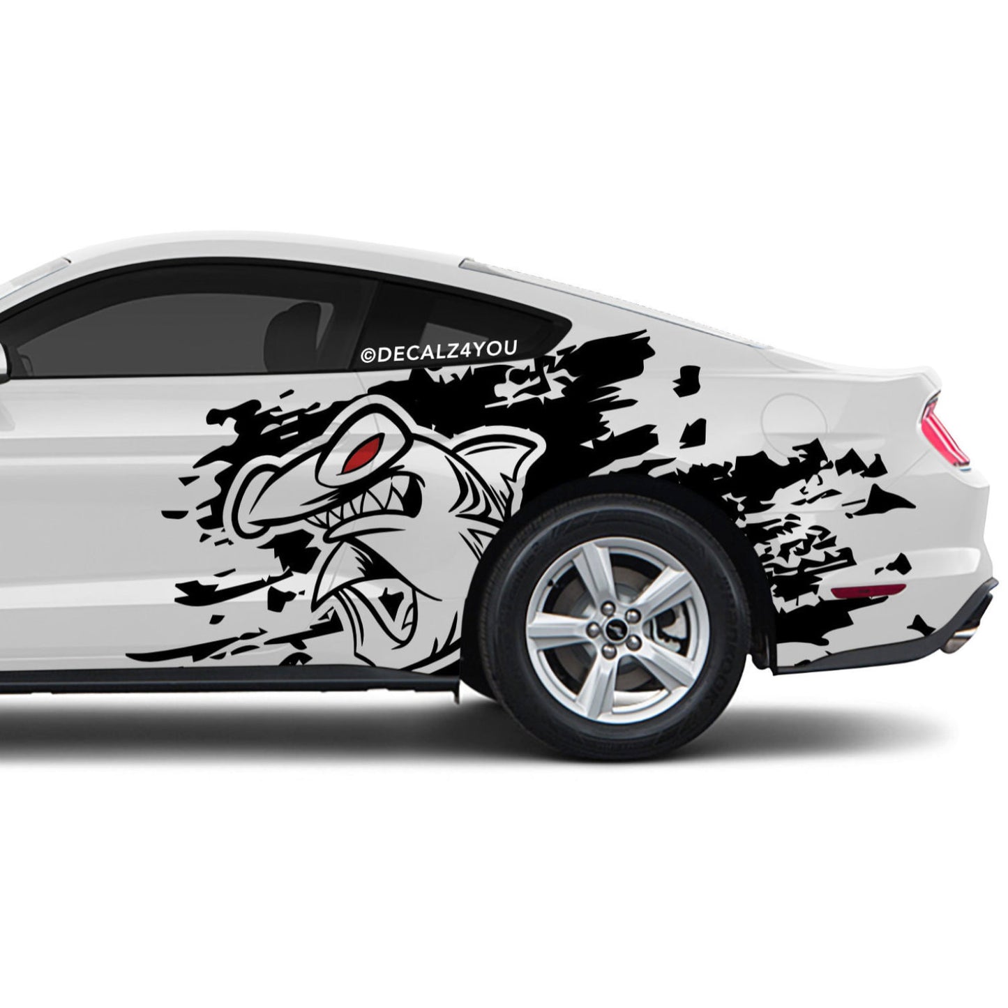 Large Hammer Head Side Graphic Includes Driver & Passenger Mustang 2015 - Current