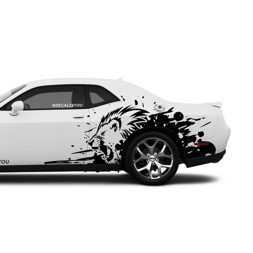 XL Lion Side Graphic Includes Driver & Passenger Challenger 2008 - Current.