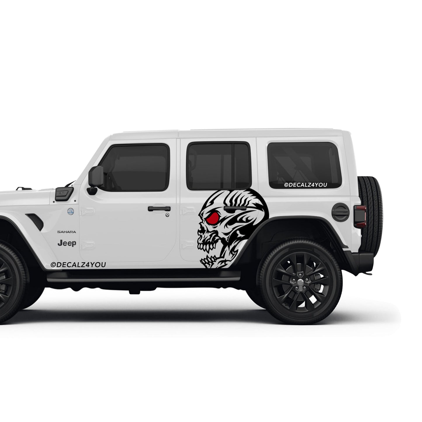 Skull Head Side Graphic Includes Driver & Passenger Wrangler 2018 - Current