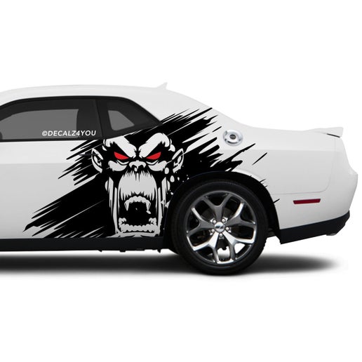 Scary Kong Large Side Graphic Includes Driver & Passenger Challenger 2008 - Current.
