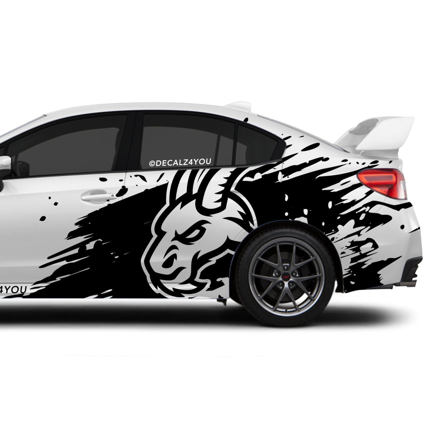 Mean Angry Goat Side Graphic Includes Driver & Passenger Universal