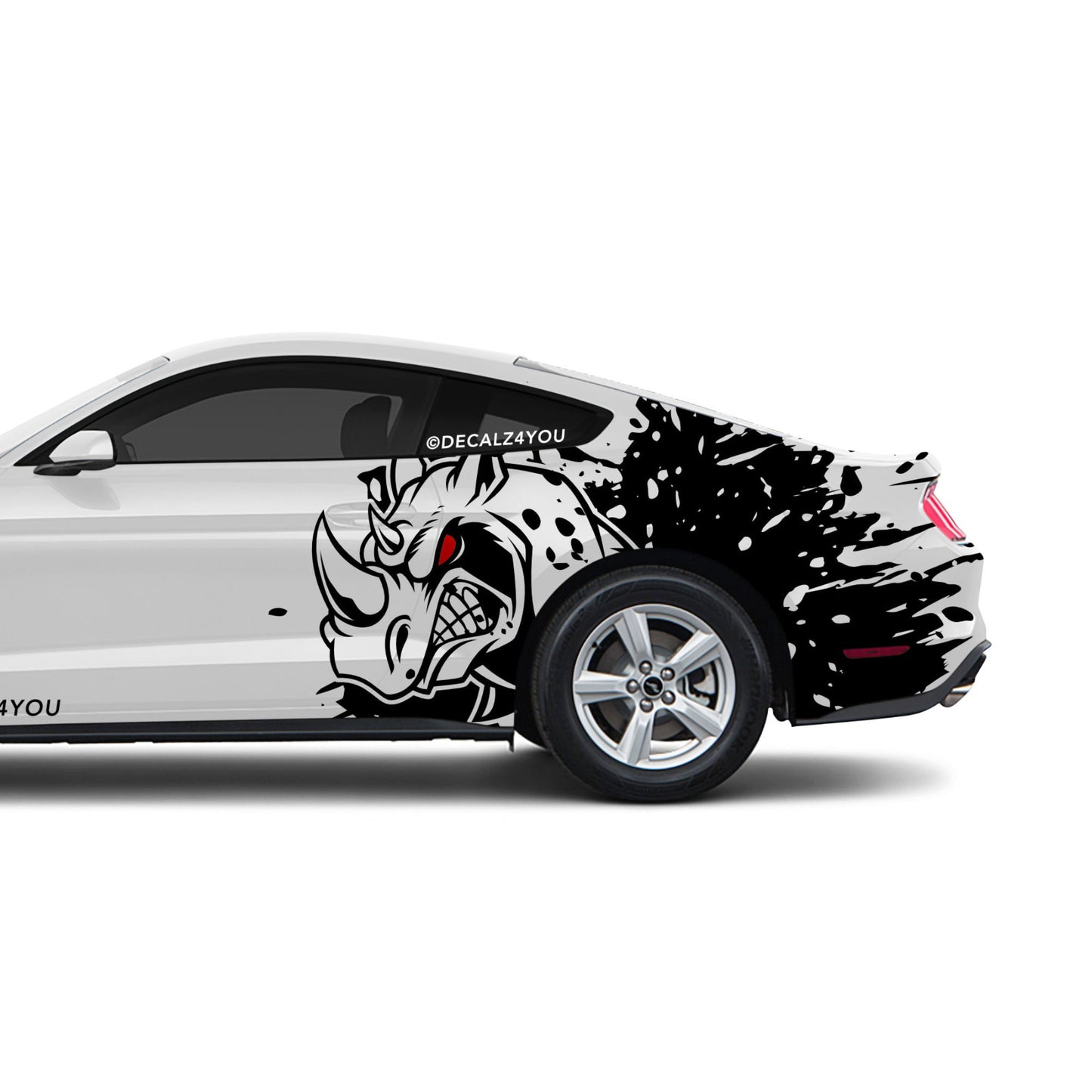 Mean Angry Rhino Side Graphic Includes Driver & Passenger Mustang 2015 - Current