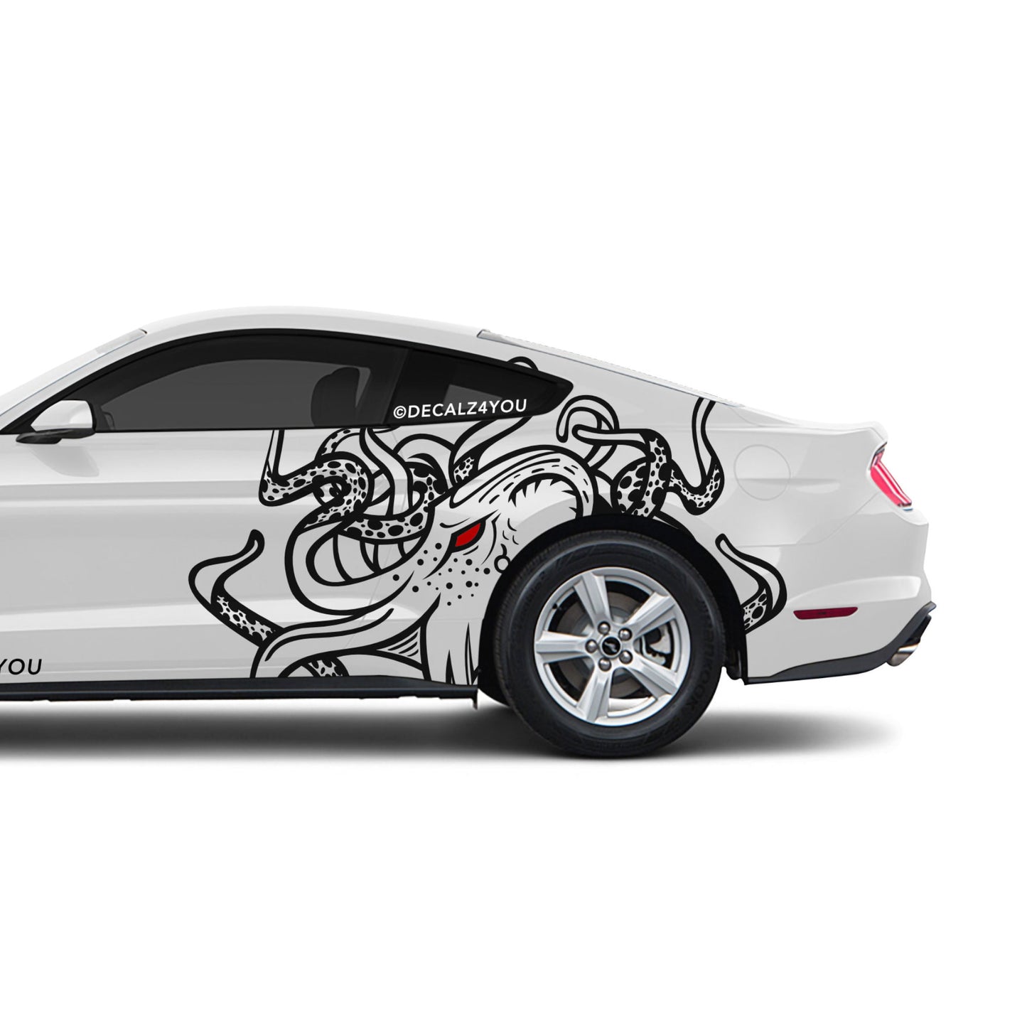 Large Kraken Side Graphic Includes Driver & Passenger Mustang 2015 - Current