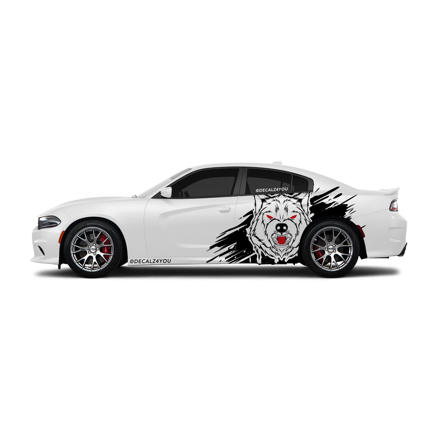 XL Angry Wolf Side Graphic Includes Driver & Passenger Charger 2015 - Current