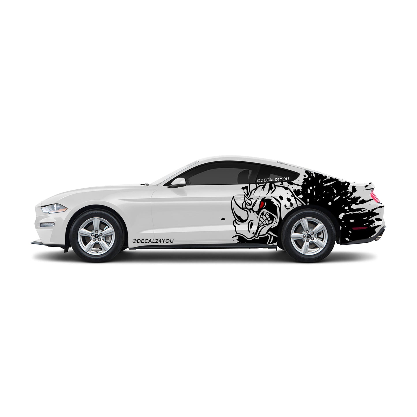 Mean Angry Rhino Side Graphic Includes Driver & Passenger Mustang 2015 - Current
