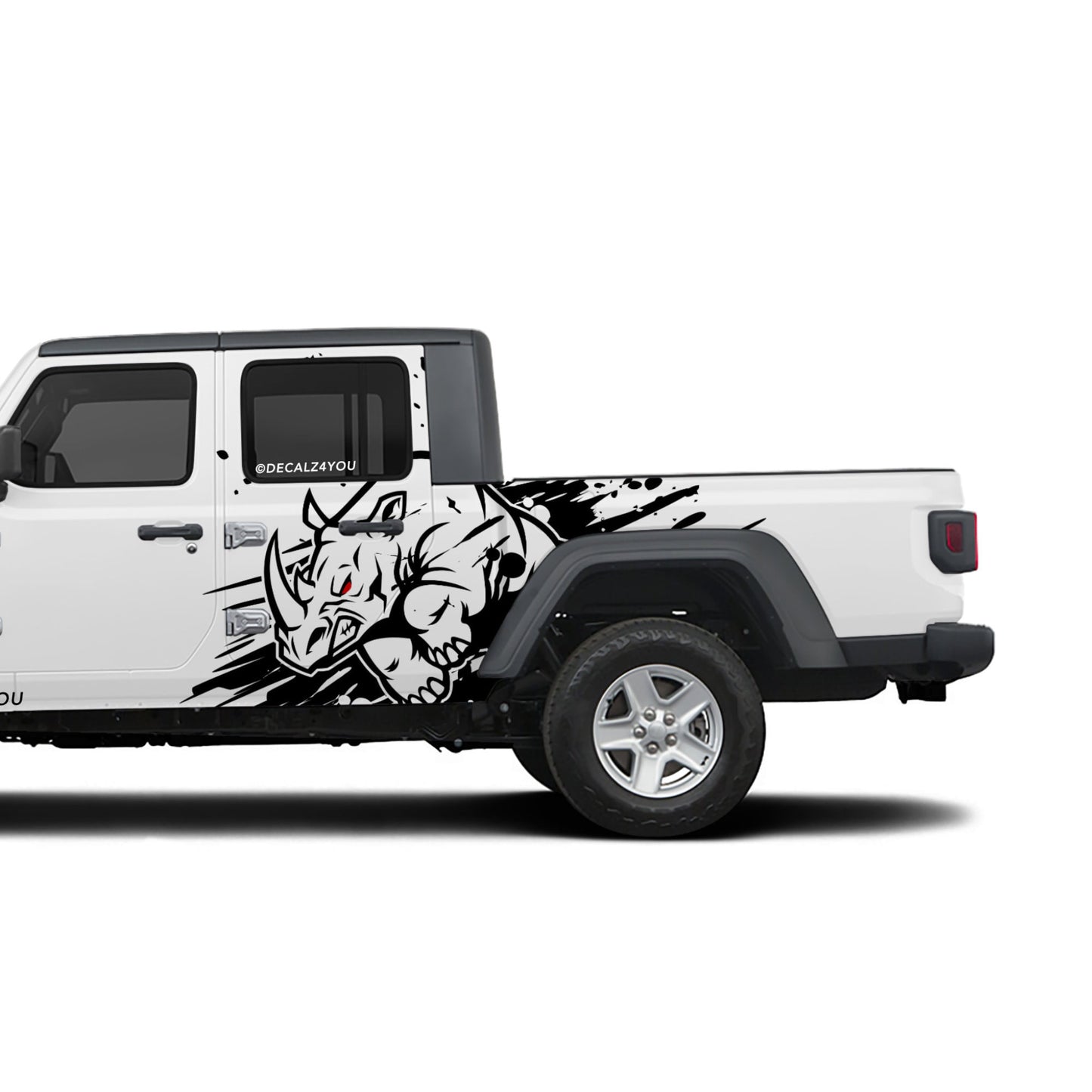 Large Angry Rhino Side Graphic Includes Driver & Passenger Gladiator 2020 - Current