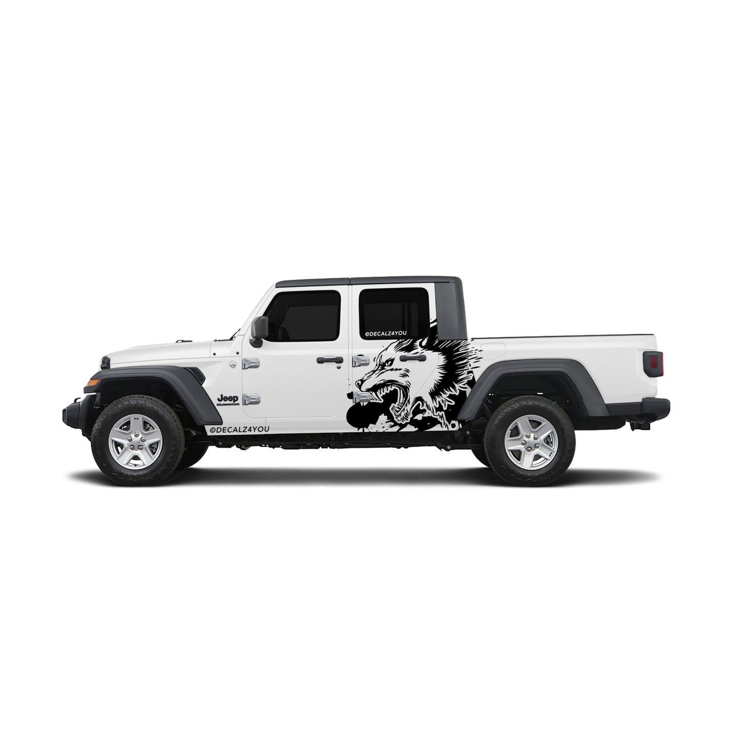 XL Snarling Wolf Side Graphic Includes Driver & Passenger Gladiator 2020 - Current