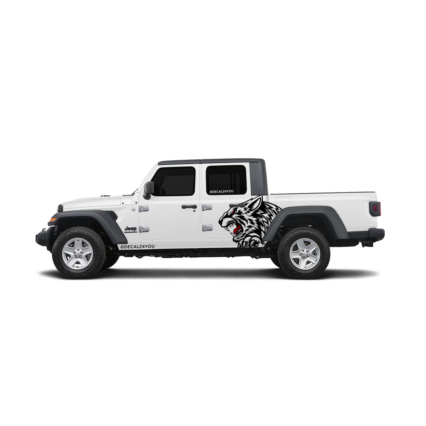 Angry Tiger Side Graphic Includes Driver & Passenger Gladiator 2020 - Current
