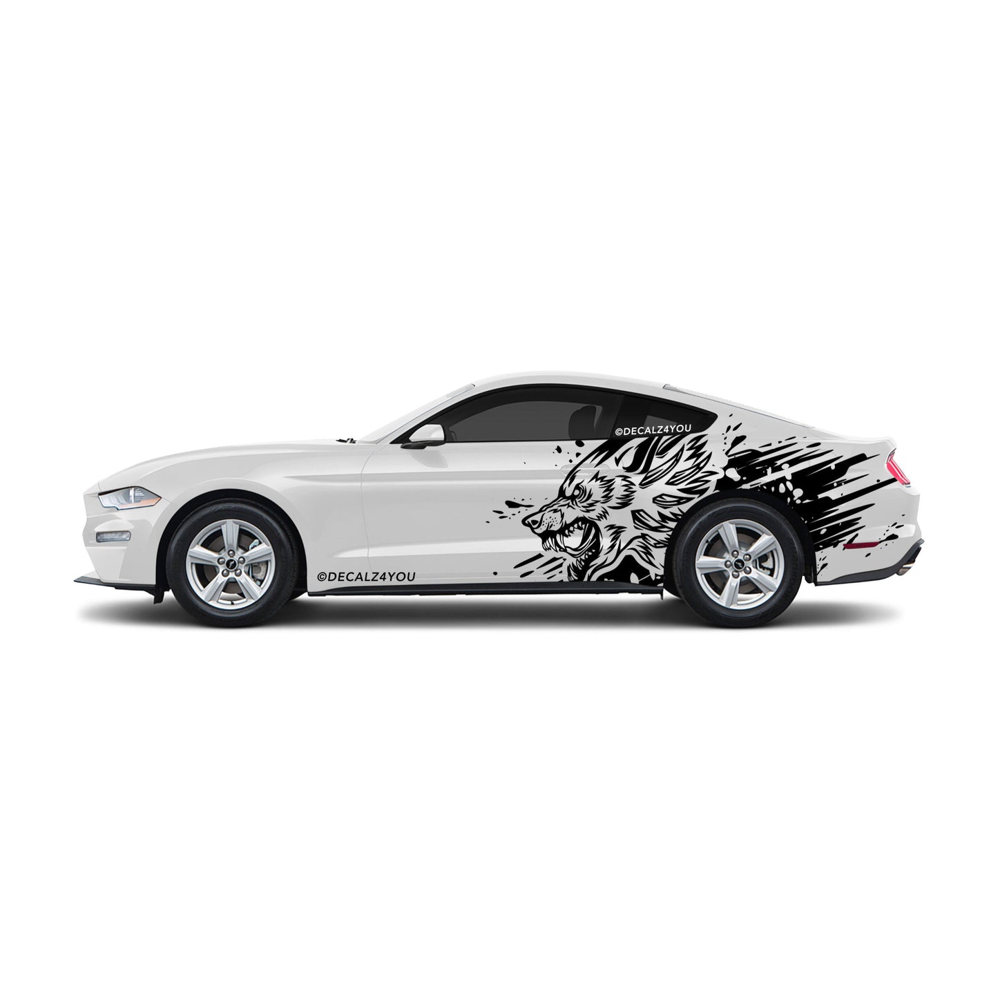 XL Wolf Side Graphic Includes Driver & Passenger Mustang 2015 - Current