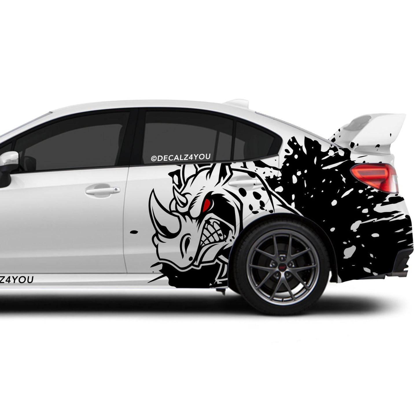 Mean Angry Rhino Side Graphic Includes Driver & Passenger Universal