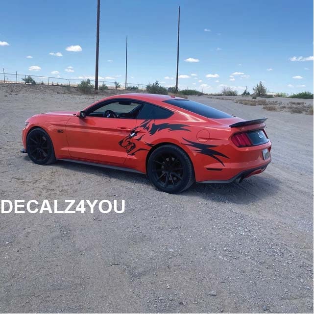 Mustang Coyote Head Wolf Outline- INCLUDES BOTH Sides.