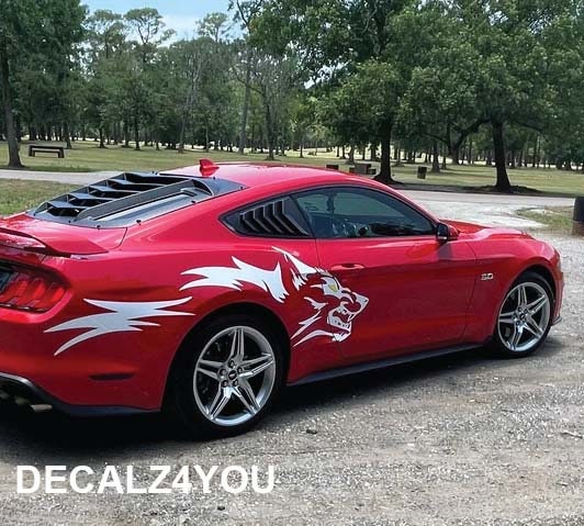 Mustang Coyote Head Wolf Outline- INCLUDES BOTH Sides.