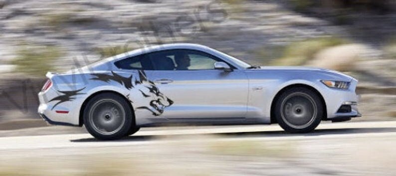 Mustang Coyote Head Wolf Outline- INCLUDES BOTH Sides.