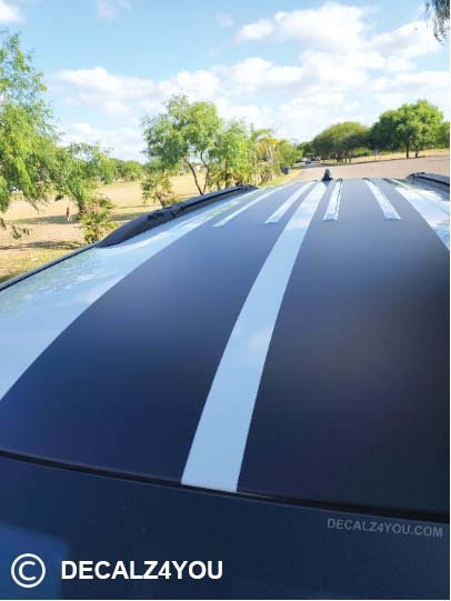 Dual 10" Racing Stripes No Hood Scoop (PRE-CUT) Durango 2014-2025.