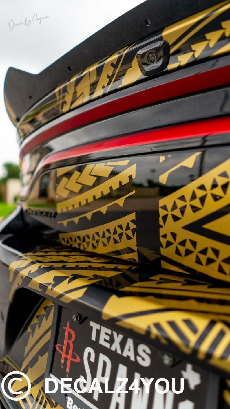 TRIBAL RACING Stripes Dual 10" For Charger (2015-2024) With Hood Scoop.