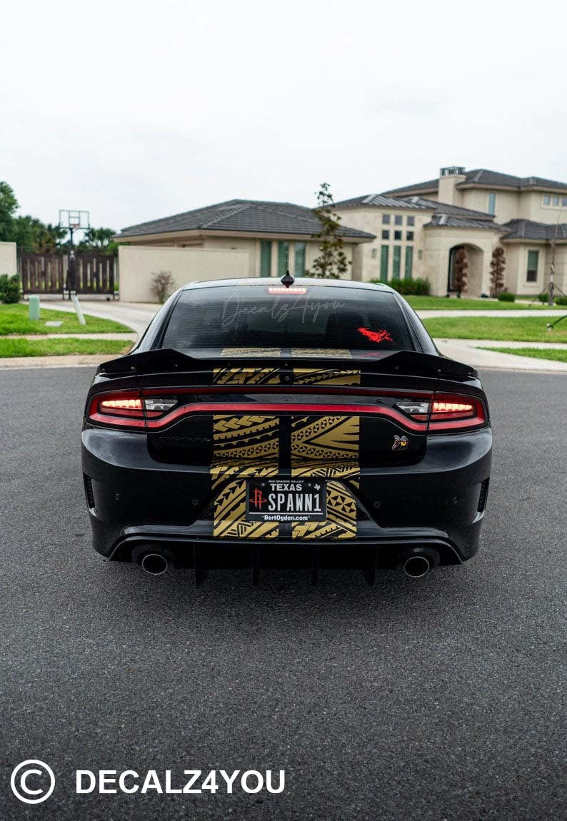 TRIBAL RACING Stripes Dual 10" For Charger (2015-2024) With Hood Scoop.