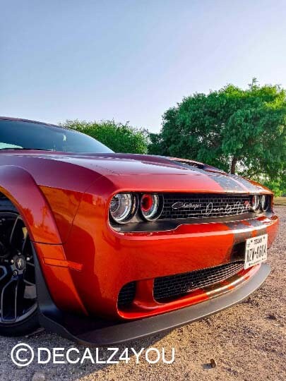 HoneyComb Racing Stripes Dual 10"  for 2015-2024 Challenger With Hood Scoop.