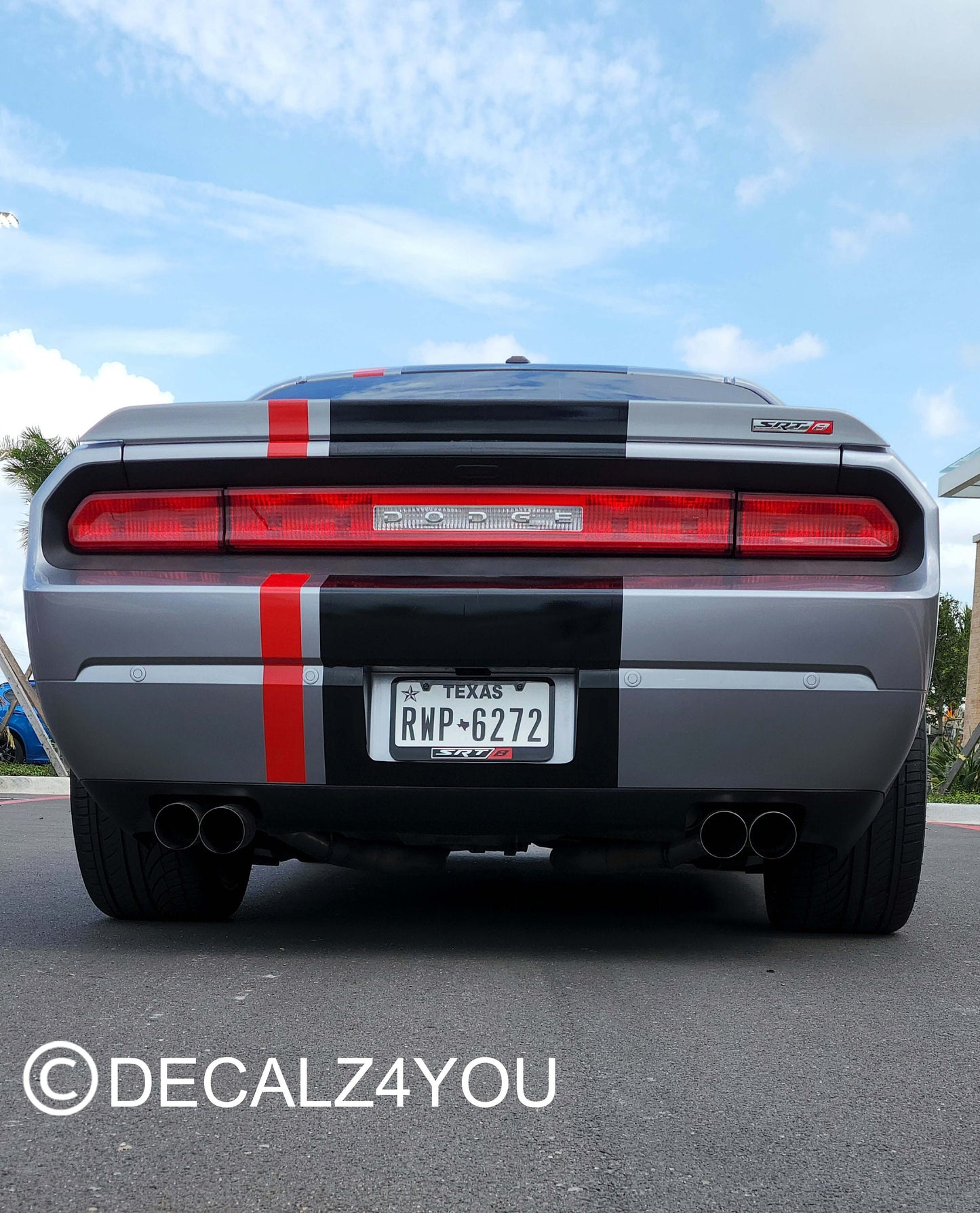 Fat Racing Stripe Challenger 2008-2014 Machine Cut To Size No Trimming Needed.