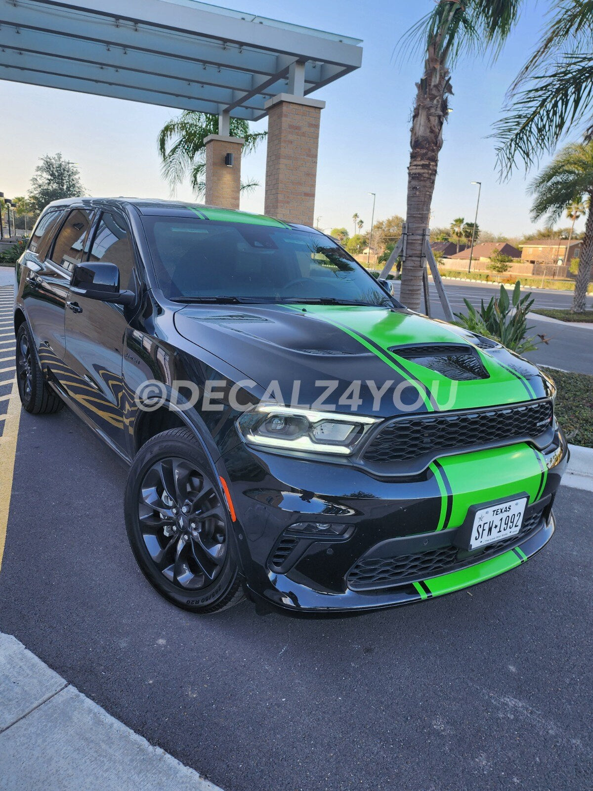 Fat Racing Stripe (PRE-CUT)& Pin Stripe (Rally Stripe) Durango With Hood Scoop Made for Durango 2014-2025.