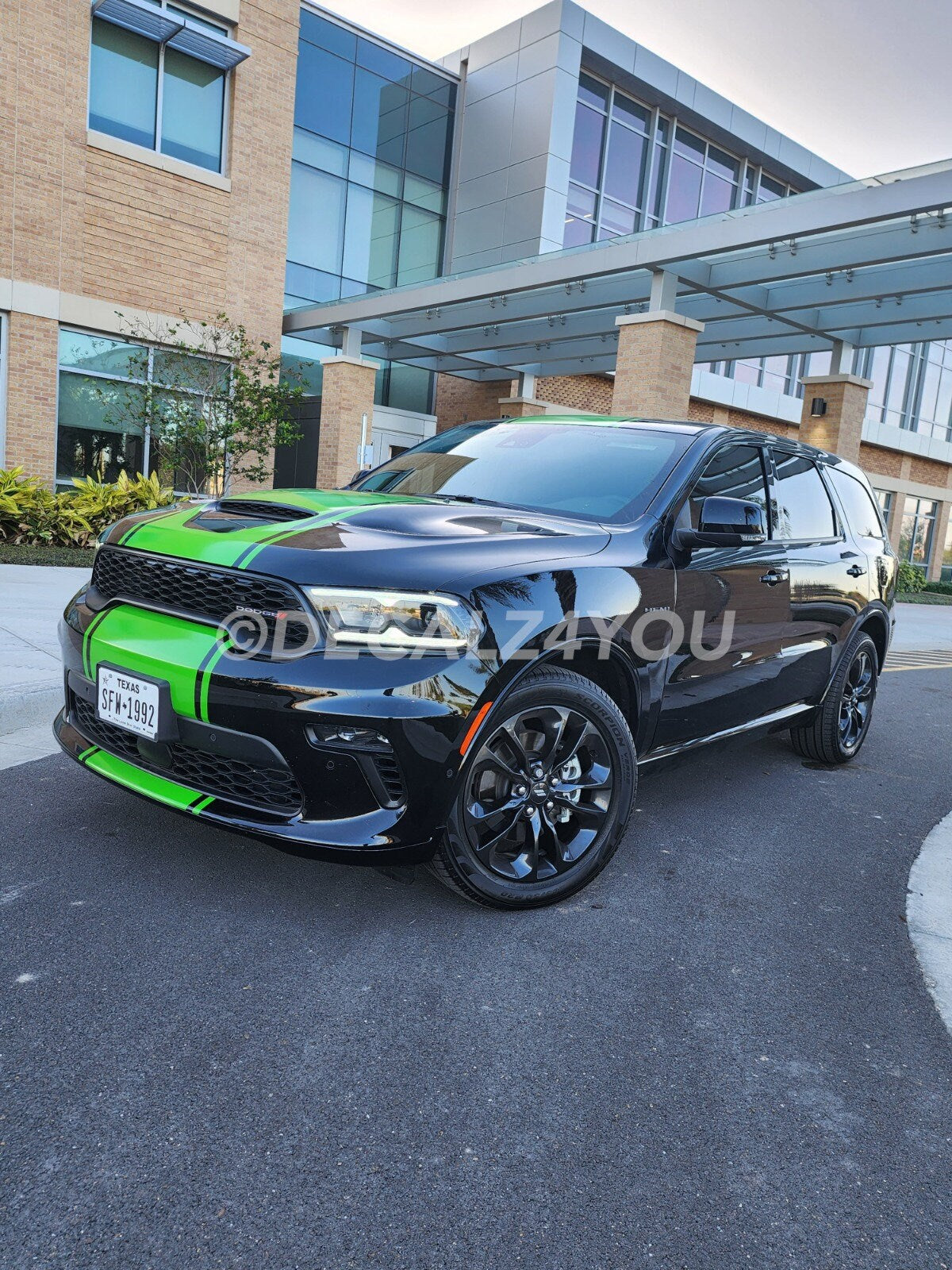 Fat Racing Stripe (PRE-CUT)& Pin Stripe (Rally Stripe) Durango With Hood Scoop Made for Durango 2014-2025.