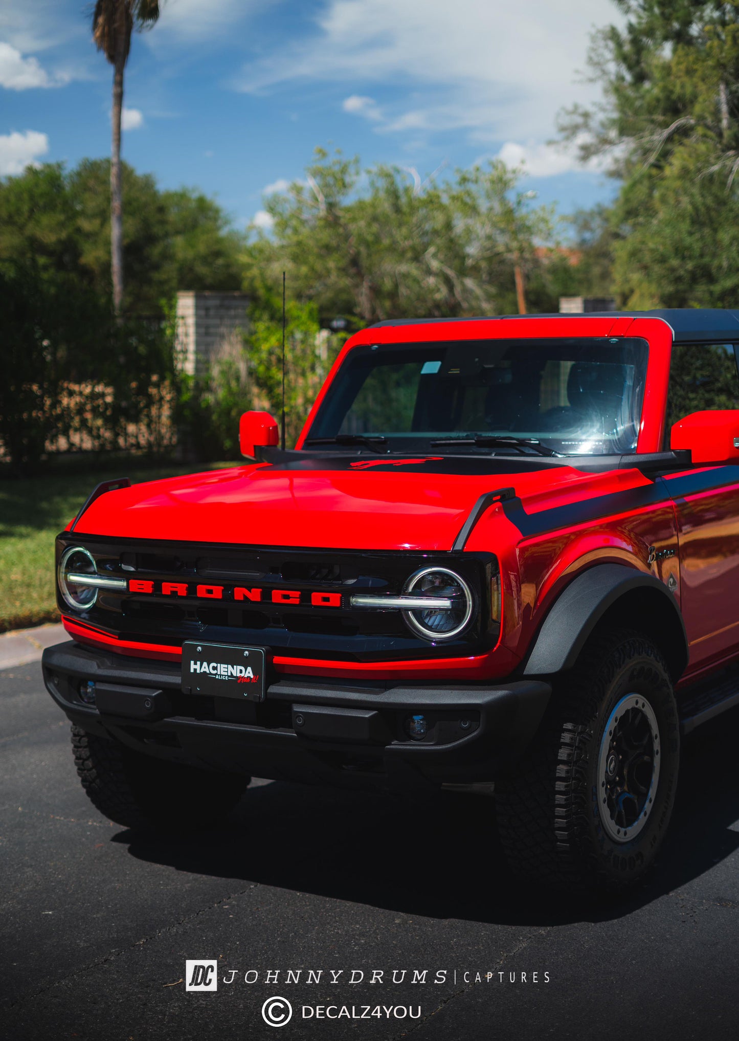 Bronco Hood Bump Decal Graphic Made To Fit 2021 - Current NO Trim Needed.