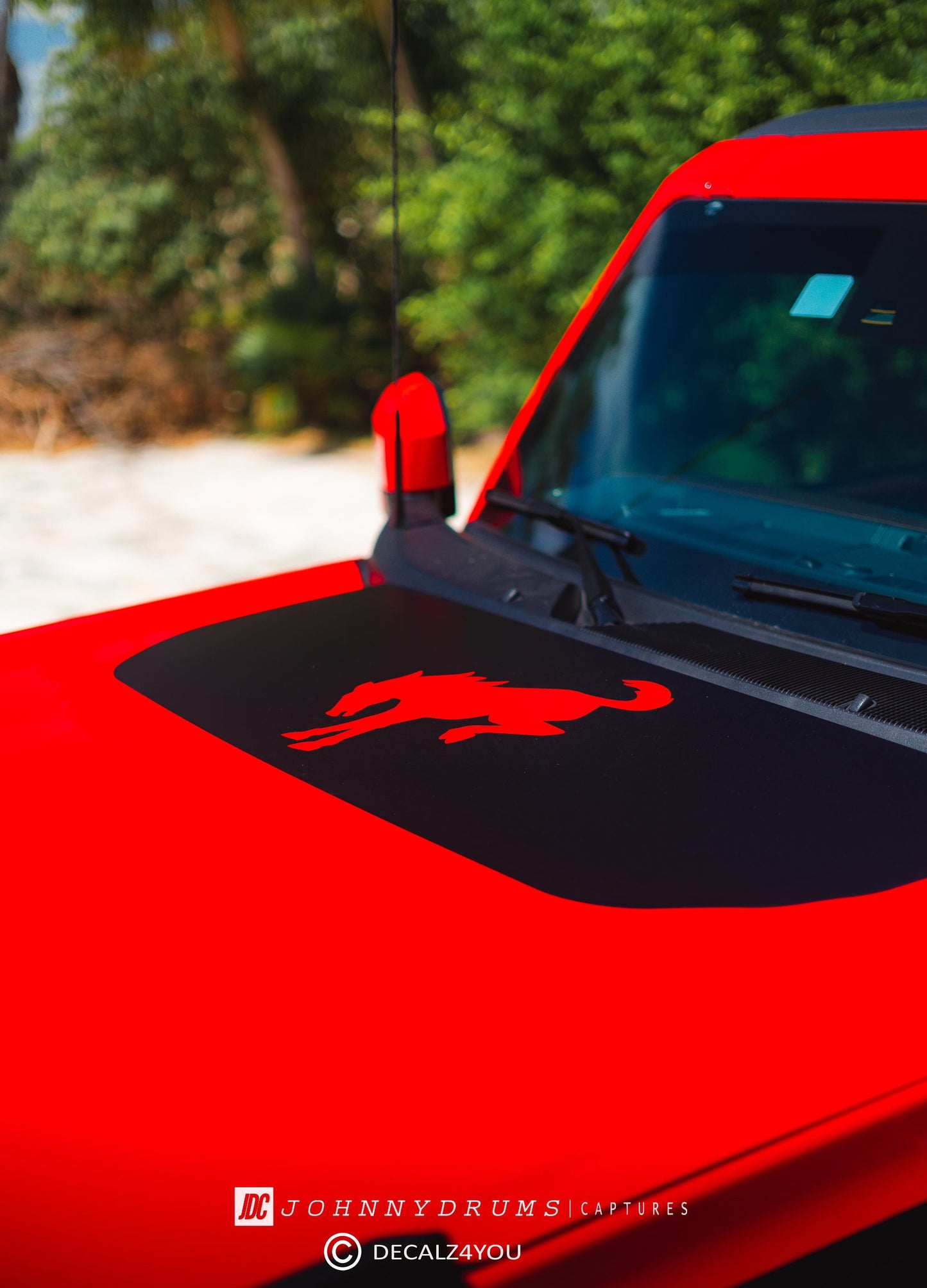 Bronco Hood Bump Decal Graphic Made To Fit 2021 - Current NO Trim Needed.