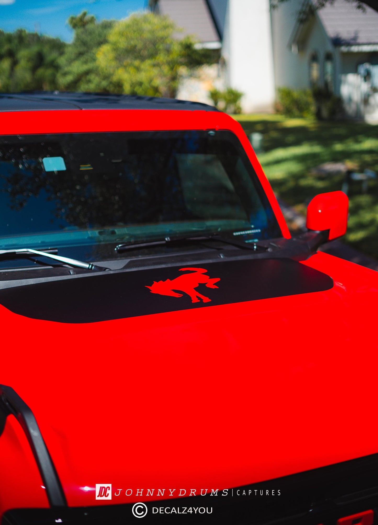 Bronco Hood Bump Decal Graphic Made To Fit 2021 - Current NO Trim Needed.
