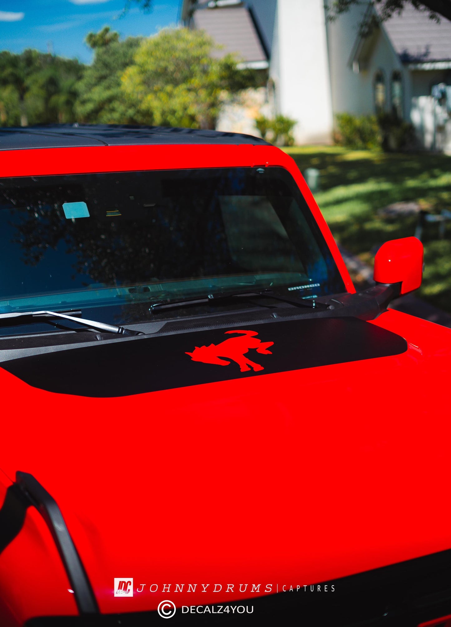 Bronco Hood Bump Decal Graphic Made To Fit 2021 - Current NO Trim Needed.