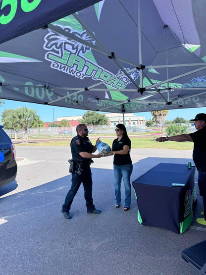 Custom Printed 10x10 Tent FREE DESIGN With 2 Double Sided Flags And a Table Cover - 10x10 Custom Canopy For Marketing, Trade Shows, Festivals, Farmers Market and Any Event.