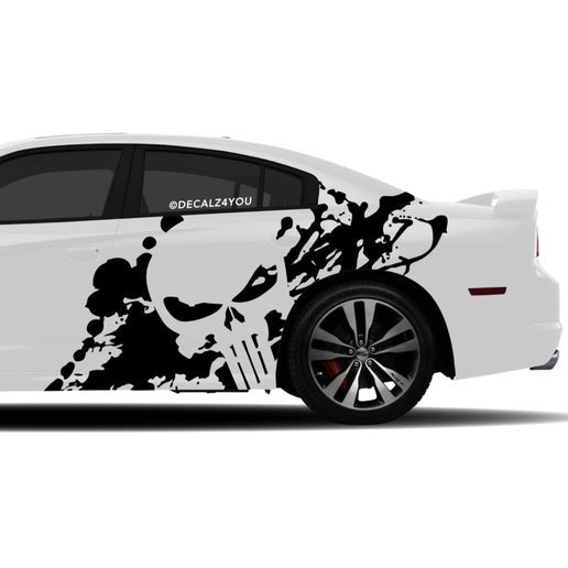 XL Punisher Side Graphic Includes Driver & Passenger Charger 2011 - 2014.