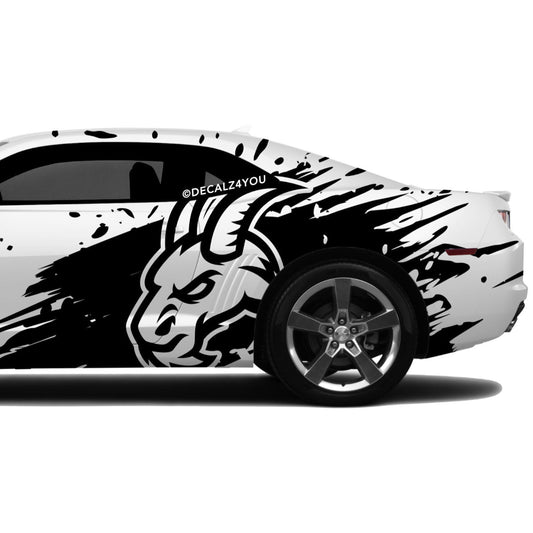 Mean Angry Goat Side Graphic Includes Driver & Passenger Camaro 2010 - 2015